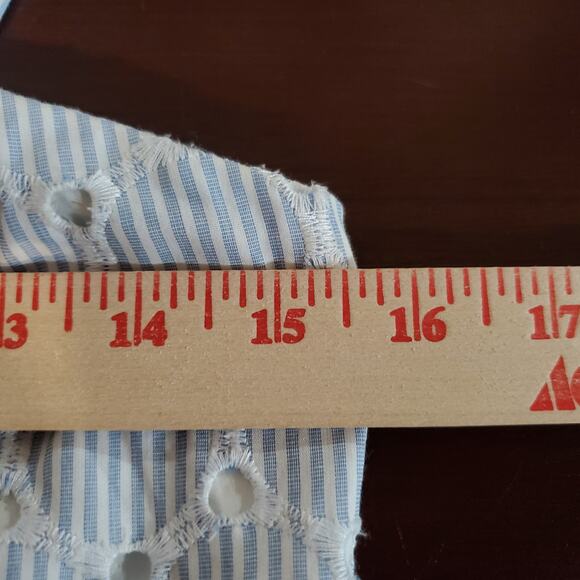 Banana Republic Eyelet Striped Button Tie Waist Convertible Sundress Size 6 - Picture 11 of 14